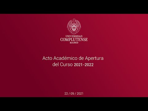 Solemne Acto de apertura de curso 2021-2022