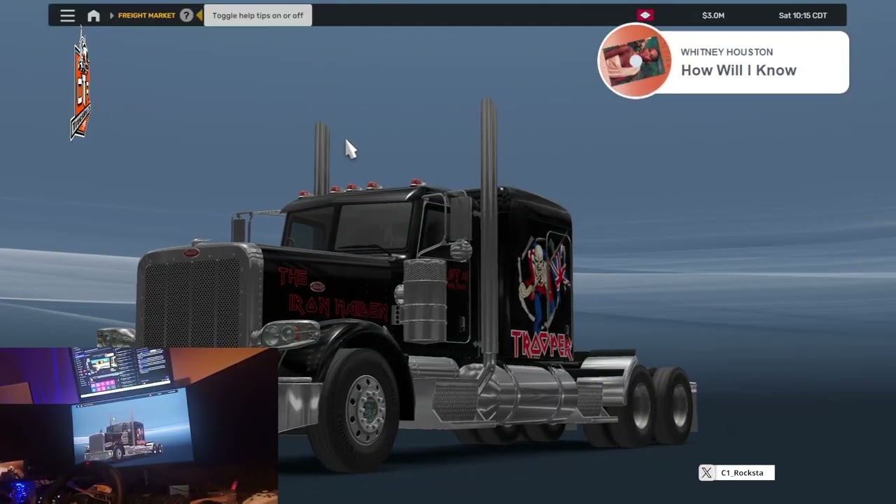 playing American truck simulator , travelling the highways and byways with [OTR] Trucking Co