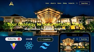 Hero Section with React, Vite and tailwind CSS | Responsive NavBar