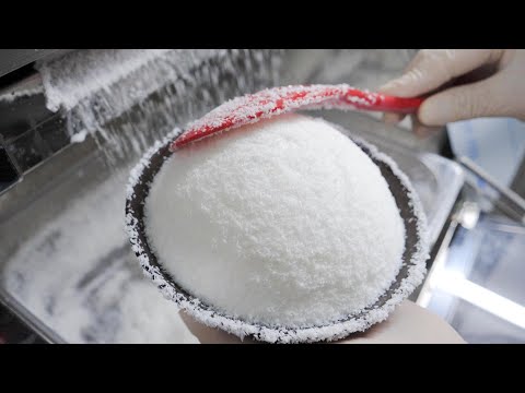 한국 대표 빙수! 설빙 인기메뉴 (인절미, 초코브라우니, 망고치즈) korean best shaved ice (bingsu) - sulbing / korean street food