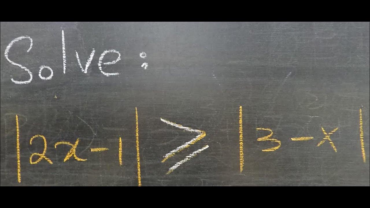 ALevel Algebra Solving Modulus Inequalities YouTube