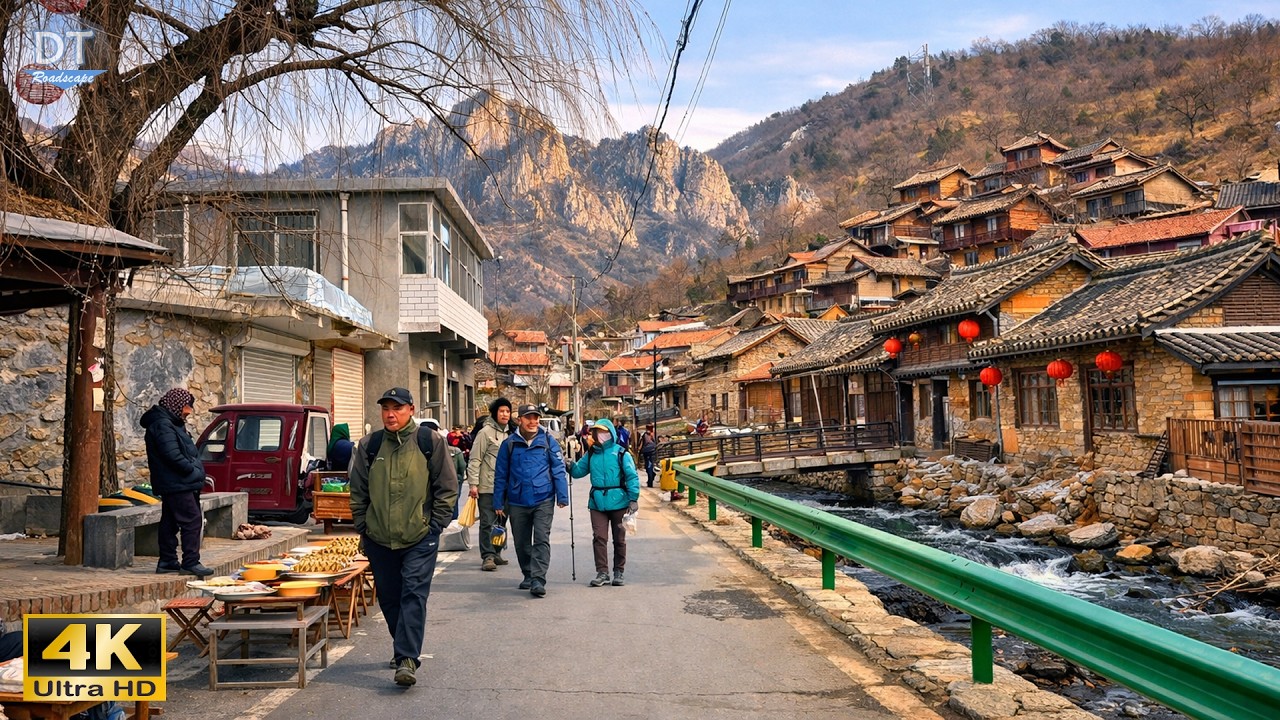 Yanzi Ridge Rural Road 4K HDR | Scenic Drive to Traditional Village Nestled in a Remote Valley