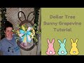 How to make a Dollar Tree Bunny Grapevine using florals and eggs