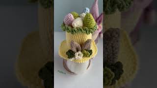 Easter bunny gnome crochet pattern #crochet #crochettutorial #viralshorts