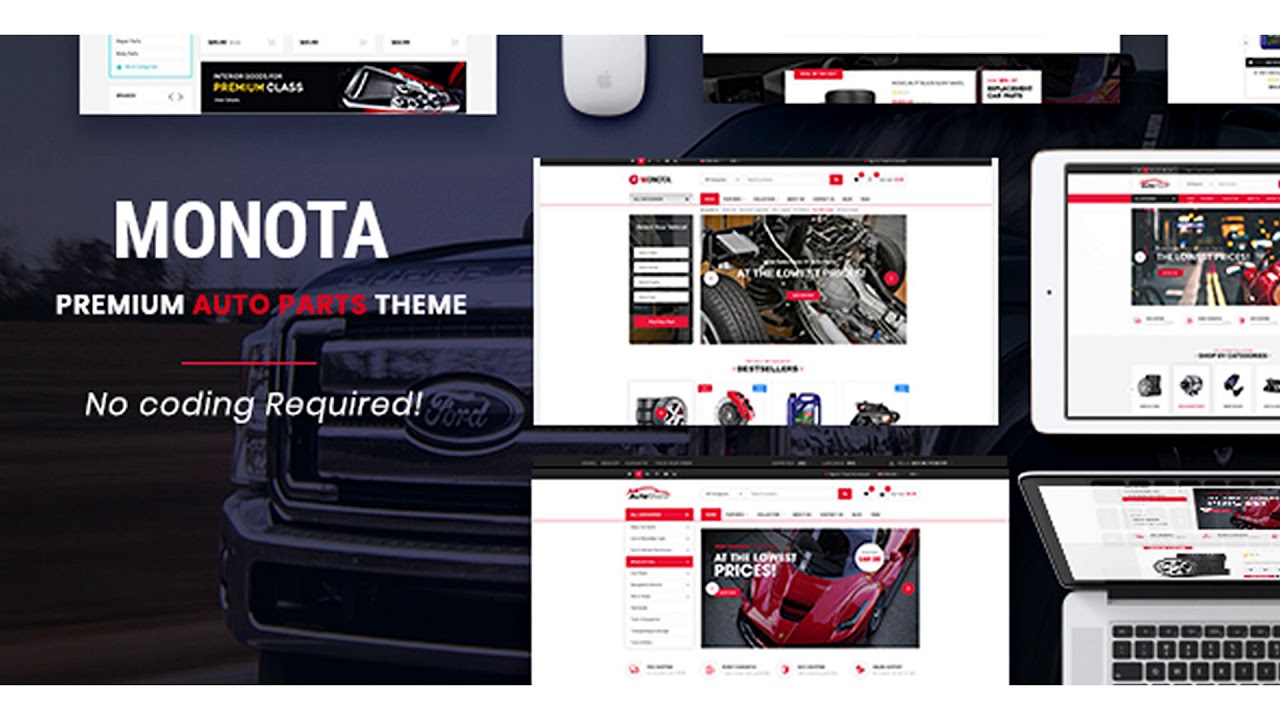 Monota - Auto Parts, Tools, Equipments and Accessories Store Opencart Theme | Themeforest Website