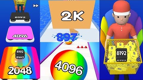 2048 | Number Run 3D Master Satisfying gameplay vs Jelly Runner 3D #cutiepie22yt