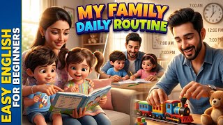 My Family Morning Routine | Easy English Listening Practice (A2 Level) | Daily Routine
