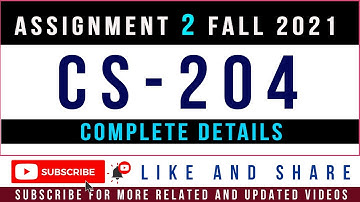CS204 Assignment 2 Solution Fall 2021 By Tanveer Online Academy || CS204 Assignment 2 Fall 2021