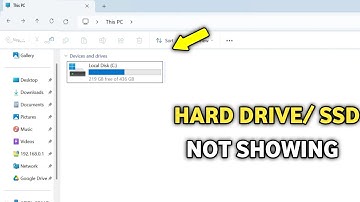 Hard drive/ssd not showing in computer only C srive showing in computer D drive and other missing