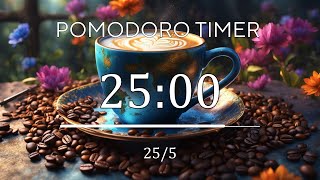 25/5 Pomodoro Timer • Lofi Music Helps To Focus On Studying • 5 x 25 min