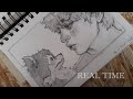 [ Real Time ] Taehyung and Yeontan | Pencil Sketch