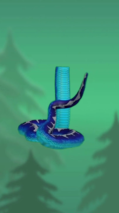 Green Screen of 6 types of Half Snakes