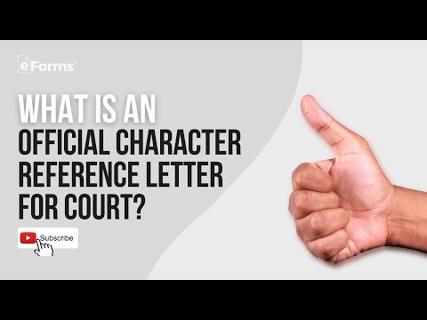 Official Character Reference Letter for Court  - EXPLAINED