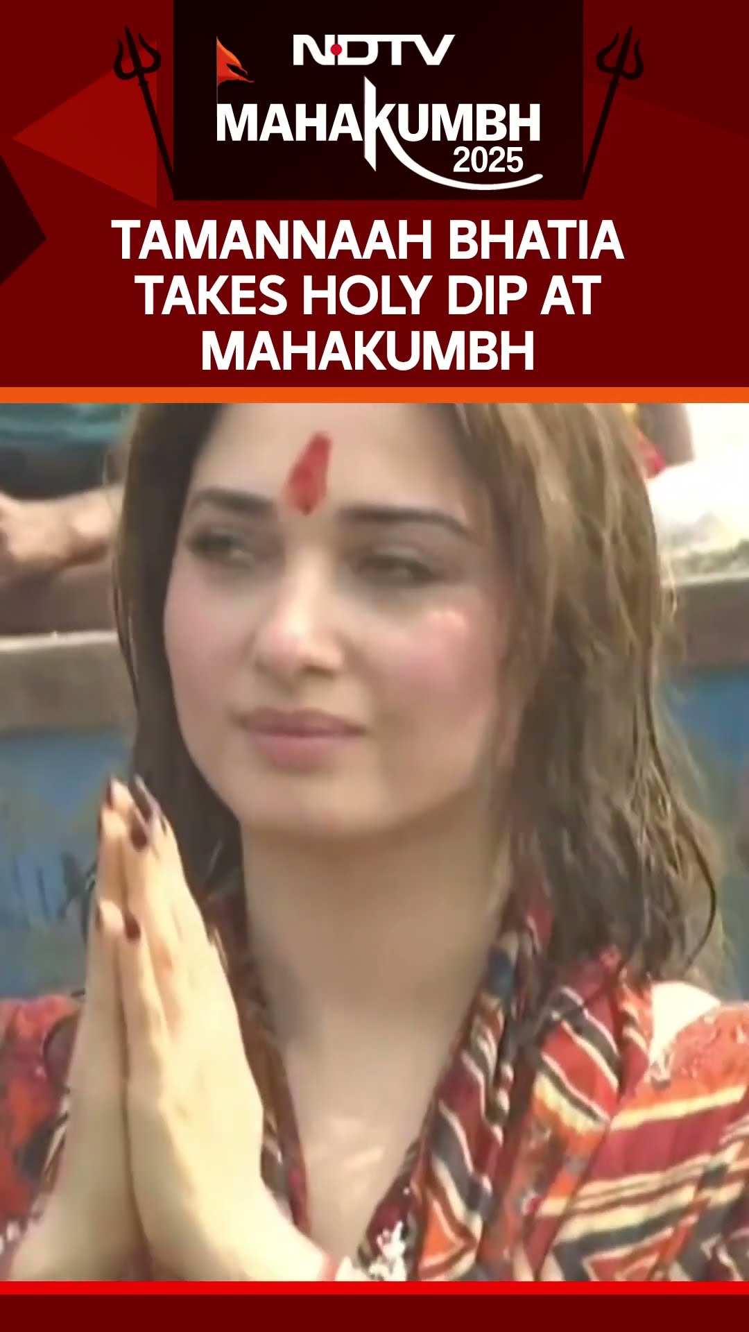 Maha Kumbh | Tamannaah Bhatia Takes Holy Dip At Mahakumbh In Prayagraj
