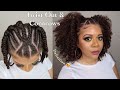 Twist Out & Cornrows Style Using Protein Free Hair Products | Natural Hair Styles