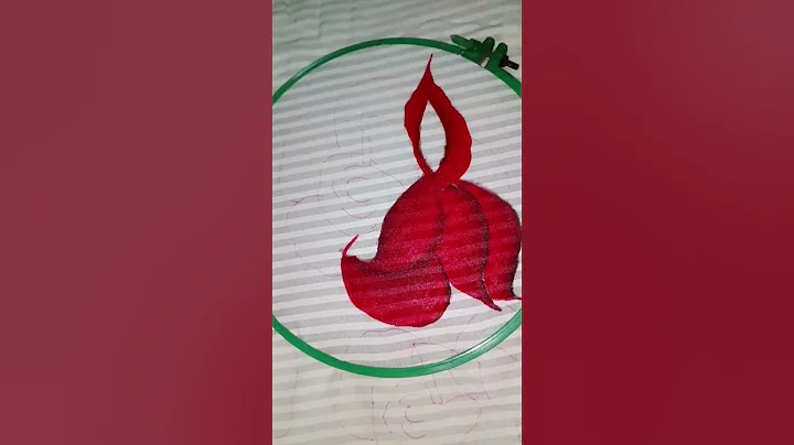 fabric painting on clothes red rose flower painting#viralvideo#ytshorts#shortsfeed#youtubeshorts