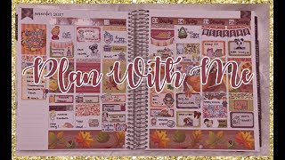 Plan With Me November 2017 Thanksgiving Week