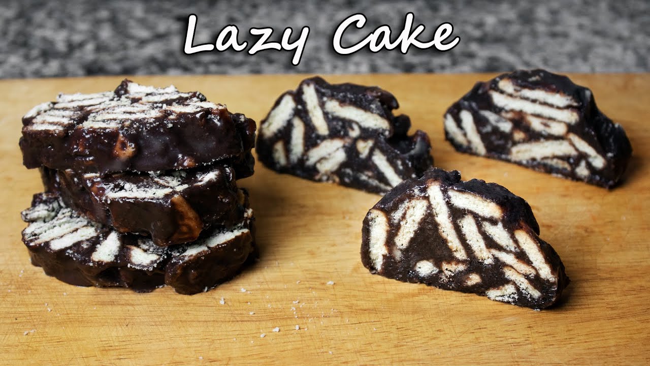 Easy Lazy Cake or Biscuit au Chocolat Recipe / ليزي كيك أو سوكسيه بارد بطريقة سهلة و سريعة