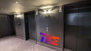Luxurious and new TKE Evolution 200 MRL traction elevators at the Honeyrose Hotel in Montreal QC