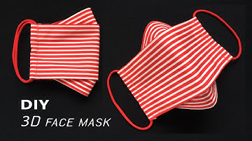 How to make 3D Face Mask in 4 minutes / Simple Face Mask / Sewing Tutorial / Good DIY