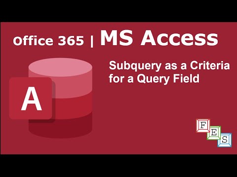 How to use Subquery as a Criteria for a Query Field in MS Access ...