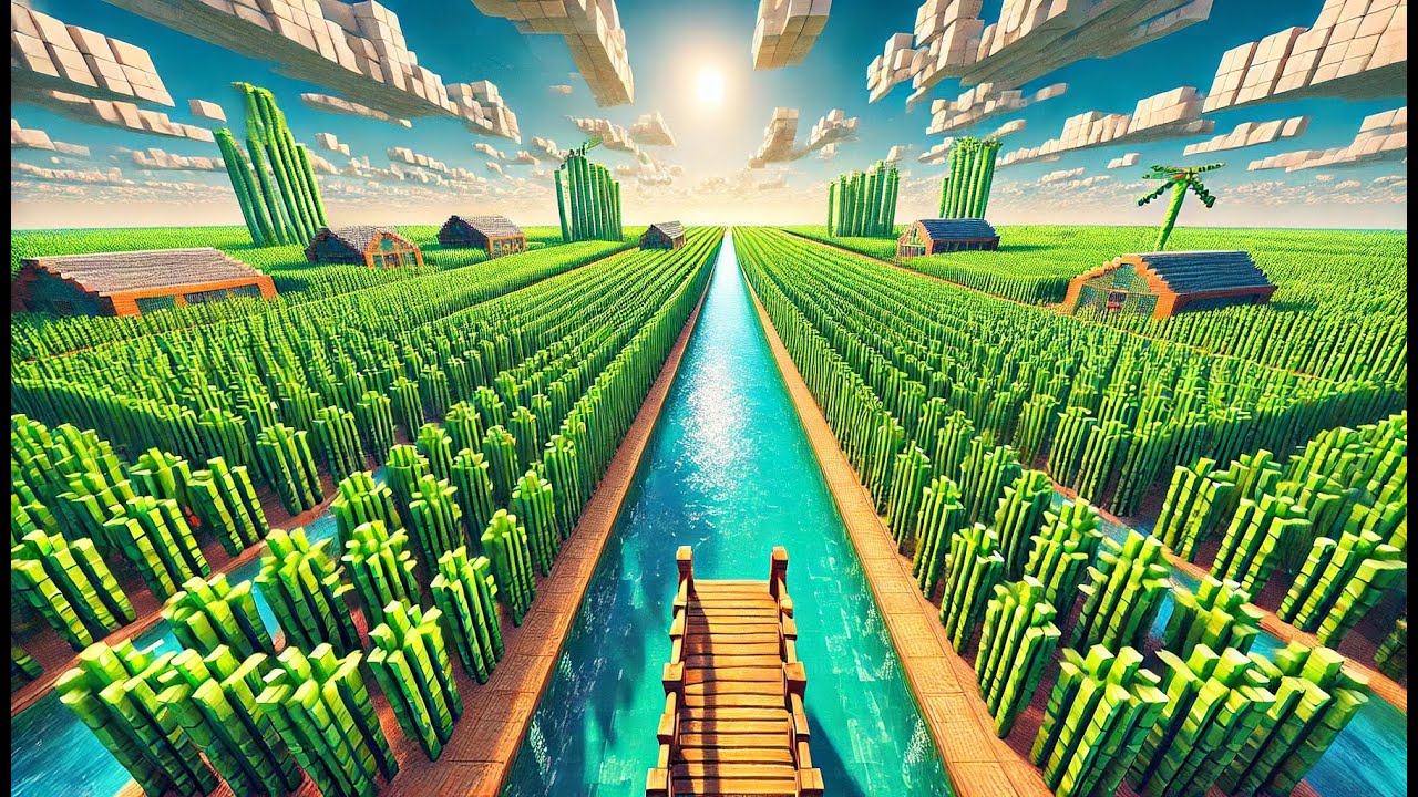 Building Largest SugarCane Farm Minecraft |Every 10 Sub = Wither Kill 