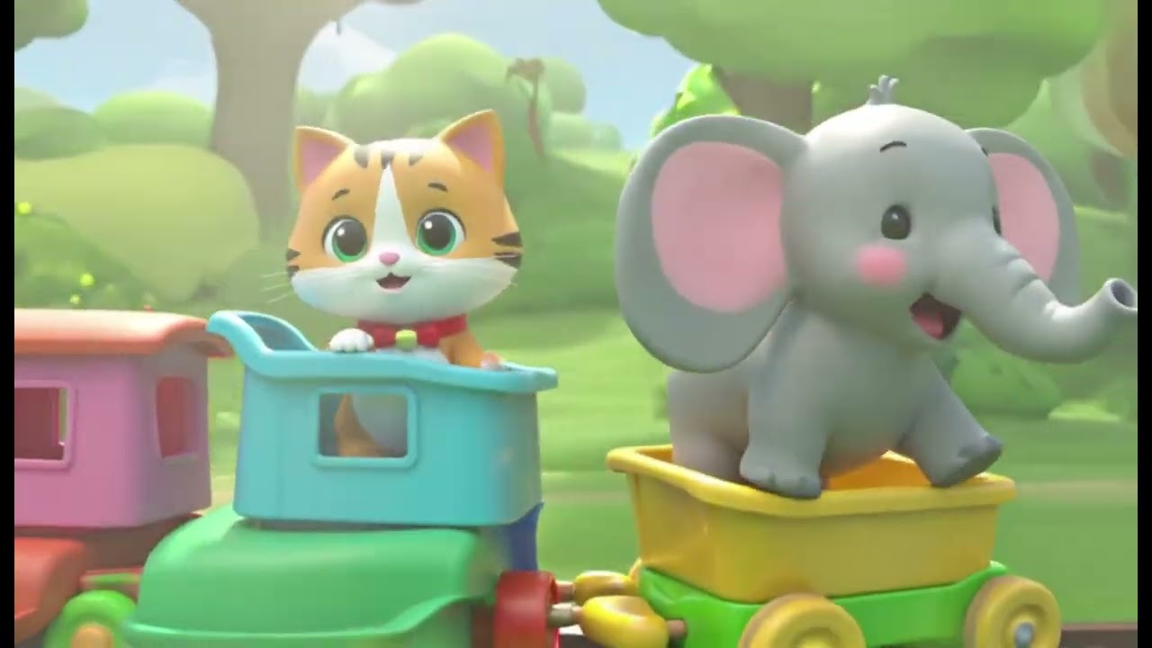 Talking Cat, Baby Dog & Elephant 🐱🐶🐘 | Cute Baby Animal Song for Kids