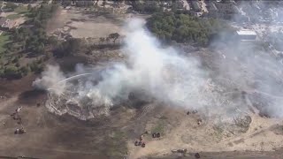 Houston area mulch fire continues to burn after week, lawsuit filed