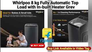 Whirlpool 8 kg Fully Automatic Top Load with In-built Heater Grey