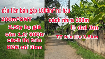 09ti)bán 200m²ONT+806m²lúa đường đal cách nhựa 100m xã Thạnh Đức bến lức long an @binhtrannhadat