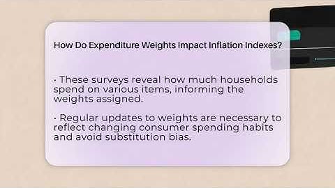How Do Expenditure Weights Impact Inflation Indexes? - Inflation Insight Channel