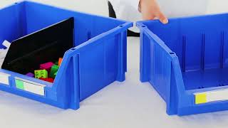 Plastic Stacking parts bin with dividers