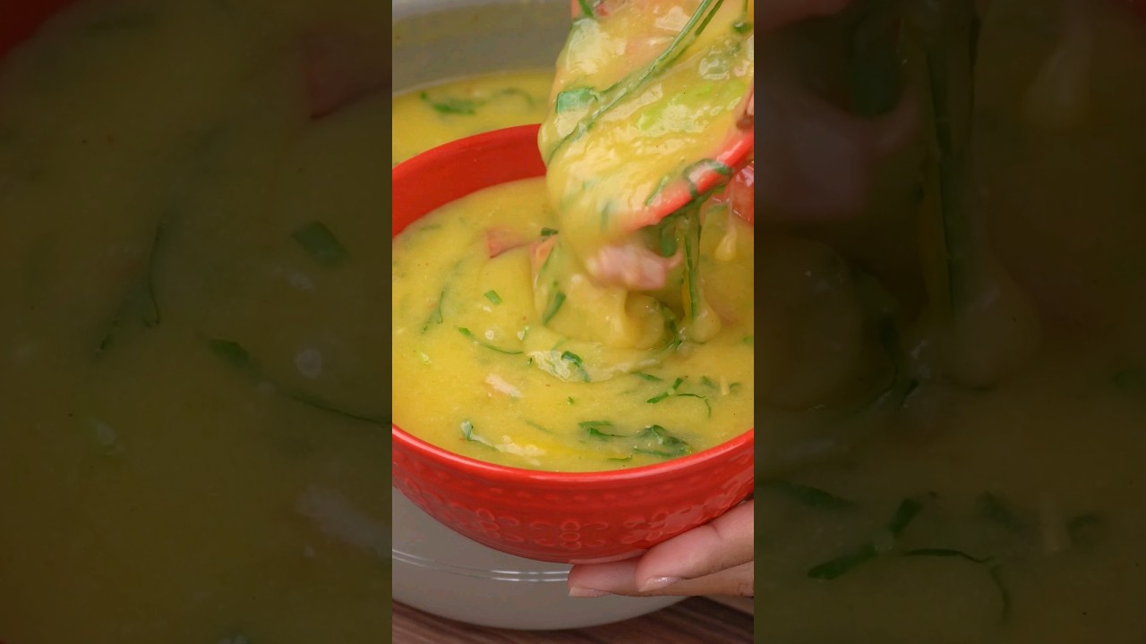 CALDO DE MANDIOCA. #shorts #receitafácil #receitasimples #almoço #caldo #inverno #jantar #culinária