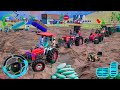 🚛 Stuck in Deep Mud Rescue Challenge! | Off-Roading Tractor & JCB Power 💪