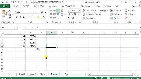 How to Calculate Exponential Value For a Range of Cells in Excel