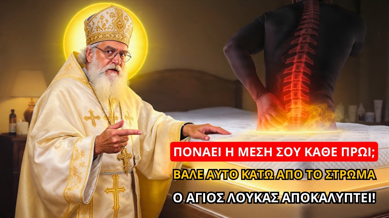 Άγιος Λουκάς: Αν πονάει η μέση σου κάθε πρωί που ξυπνάς, βάλε ΑΥΤΟ κάτω από το στρώμα!