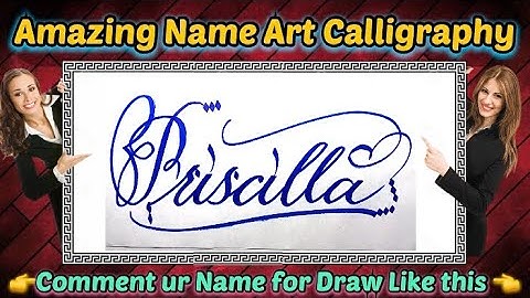 Priscilla Name Signature Calligraphy Status | How to improve Cursive Handwriting | Cut Marker | Draw