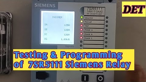 Testing & Programming of Over Current in 7sr5111 relay #siemens #7sr5 #faultrecords #overcurrent