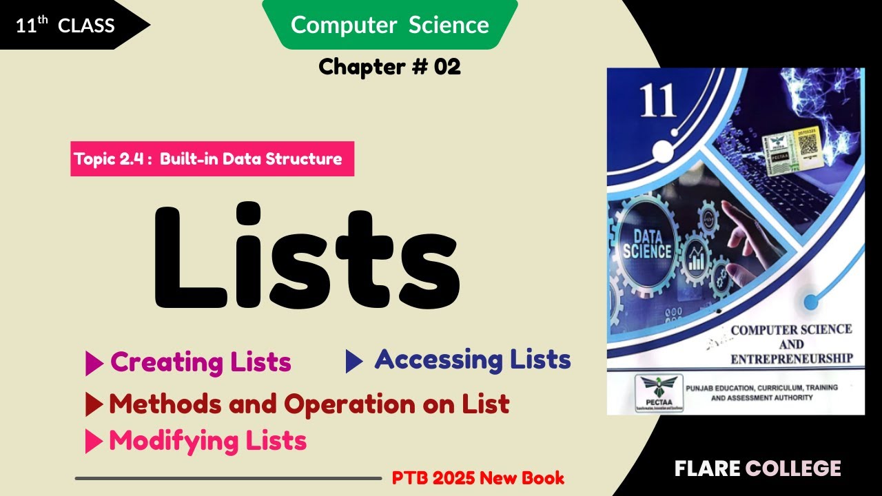Lists in Python - 11th Class (1st Year) Computer Science