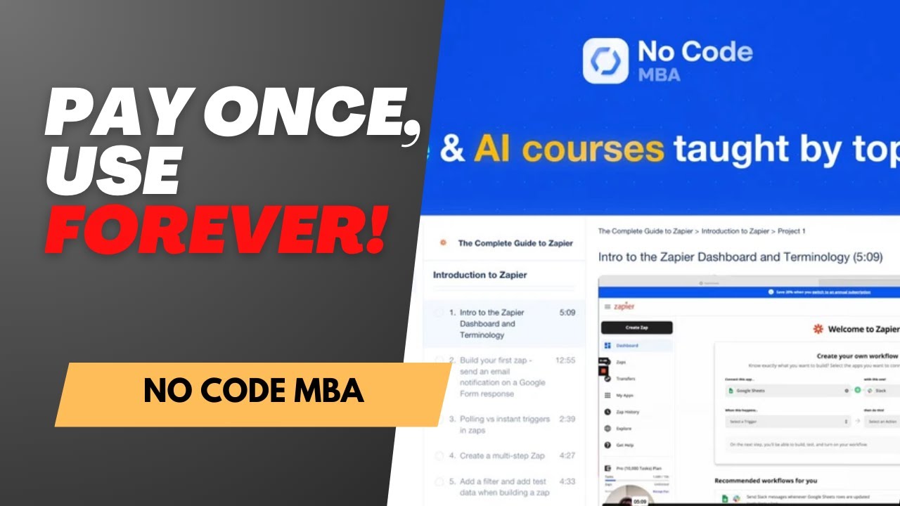 ✅ Build Real Apps Without Coding – No Code MBA Lifetime Deal!