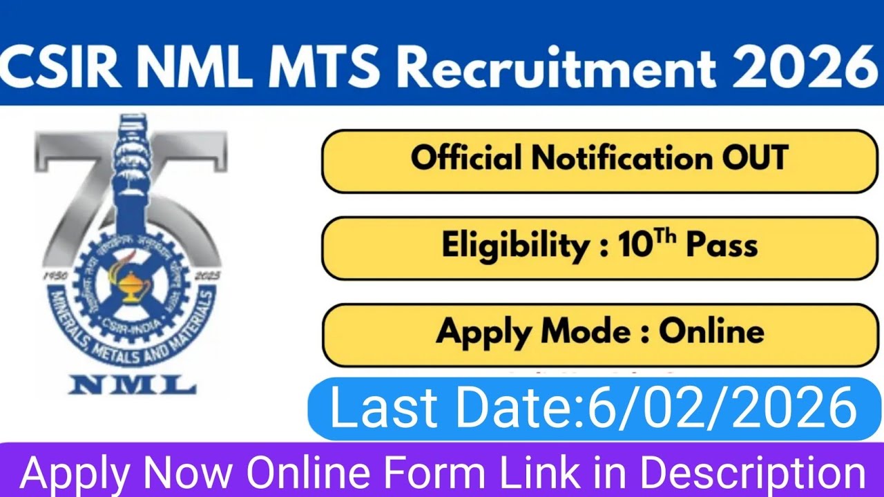 CSIR NML MTS Online Form 2026 Hindi | How to Fill CSIR NML MTS Online Form 2026 Hindi | MTS Form 