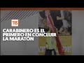 Carabinero fue el primer chileno en cruzar la meta de los 42k de la Maratón de Santiago