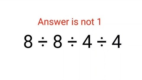 8÷4÷8÷4 The answer is not 1. 99% failed! Can you do it? #math #logicalstation #mathproblem #math