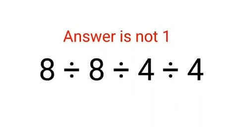 8÷4÷8÷4 The answer is not 1. 99% failed! Can you do it? #math #logicalstation #mathproblem #math