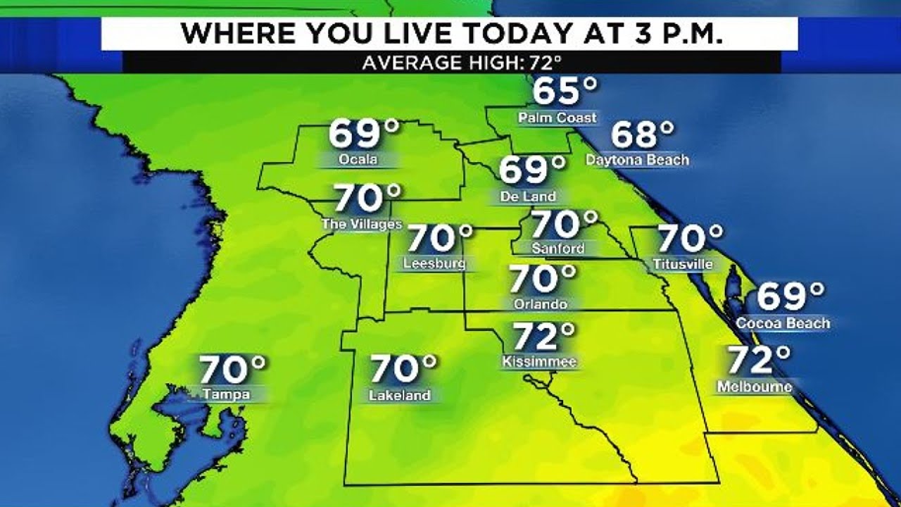 Mild but cloudy Saturday in Central Florida - YouTube
