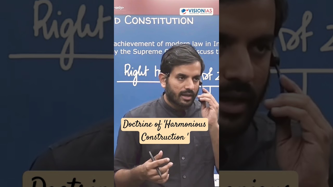 What is Doctrine of Harmonious Construction? | Polity by Jatin Gupta Sir 
