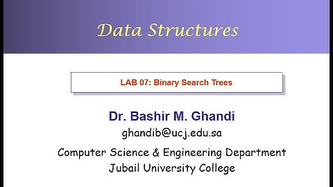 Lab 07:  Binary Search Trees