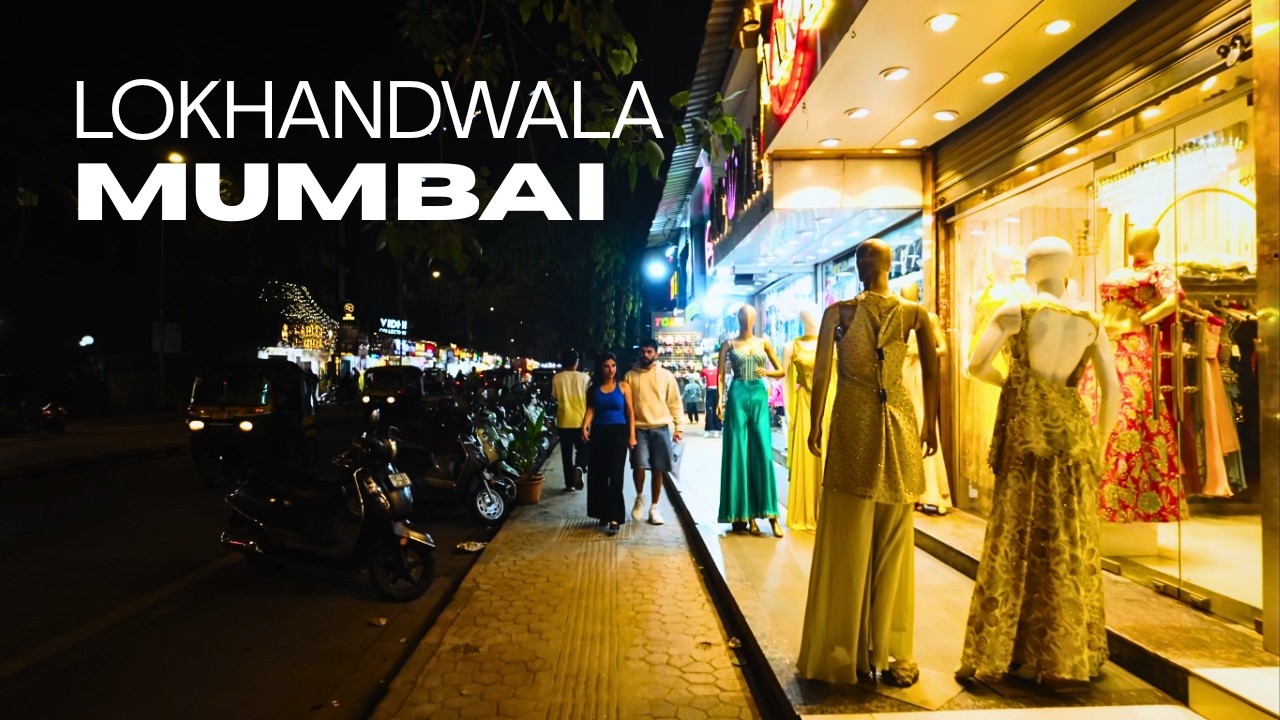 Lokhandwala Market Night Walk | Mumbai Street Life 8PM | Crowd, Food & Shopping | 4K Walking Tour