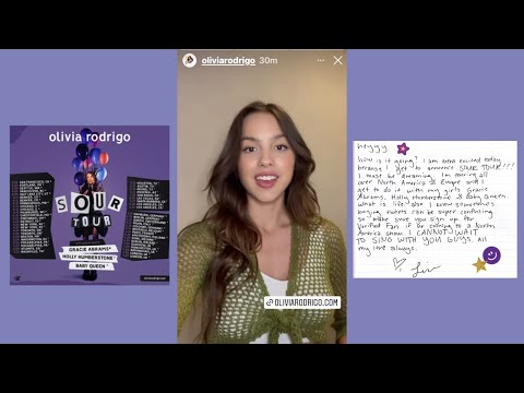 Olivia Rodrigo Talking About How To Get Tickets To Sour The Tour