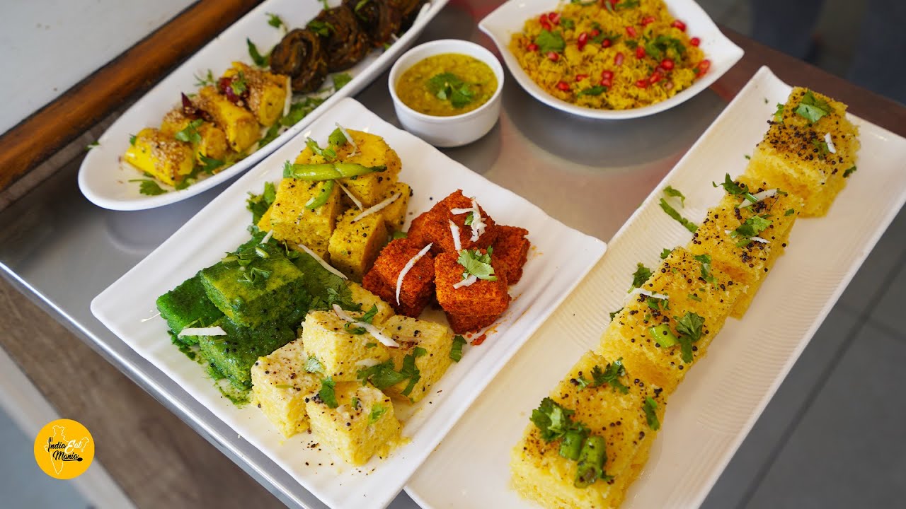 Ahmedabad Famous Breakfast Khaman, Dhokla, Khandvi, Patra & Much More At Das Khaman l Gujarati Food | INDIA EAT MANIA